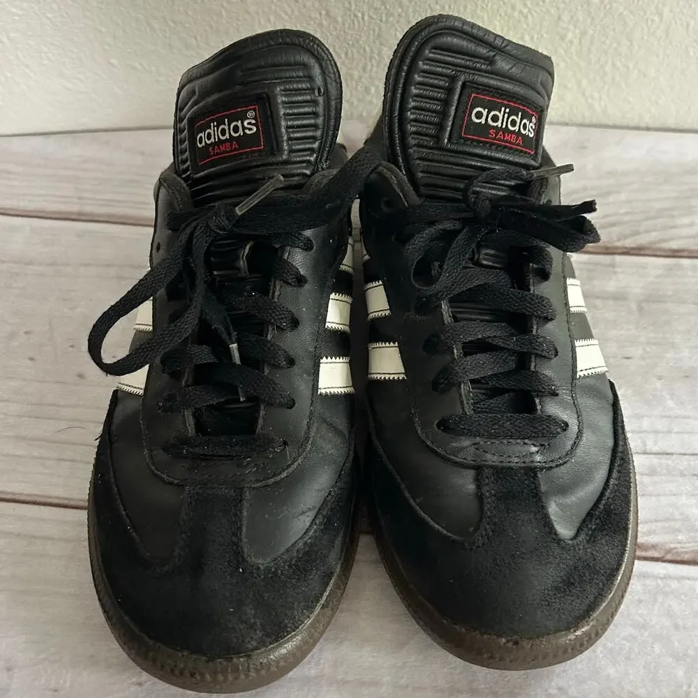 Adidas Samba Classic Black White Gum Leather Sneakers Men’s 7.5 Women’s 9